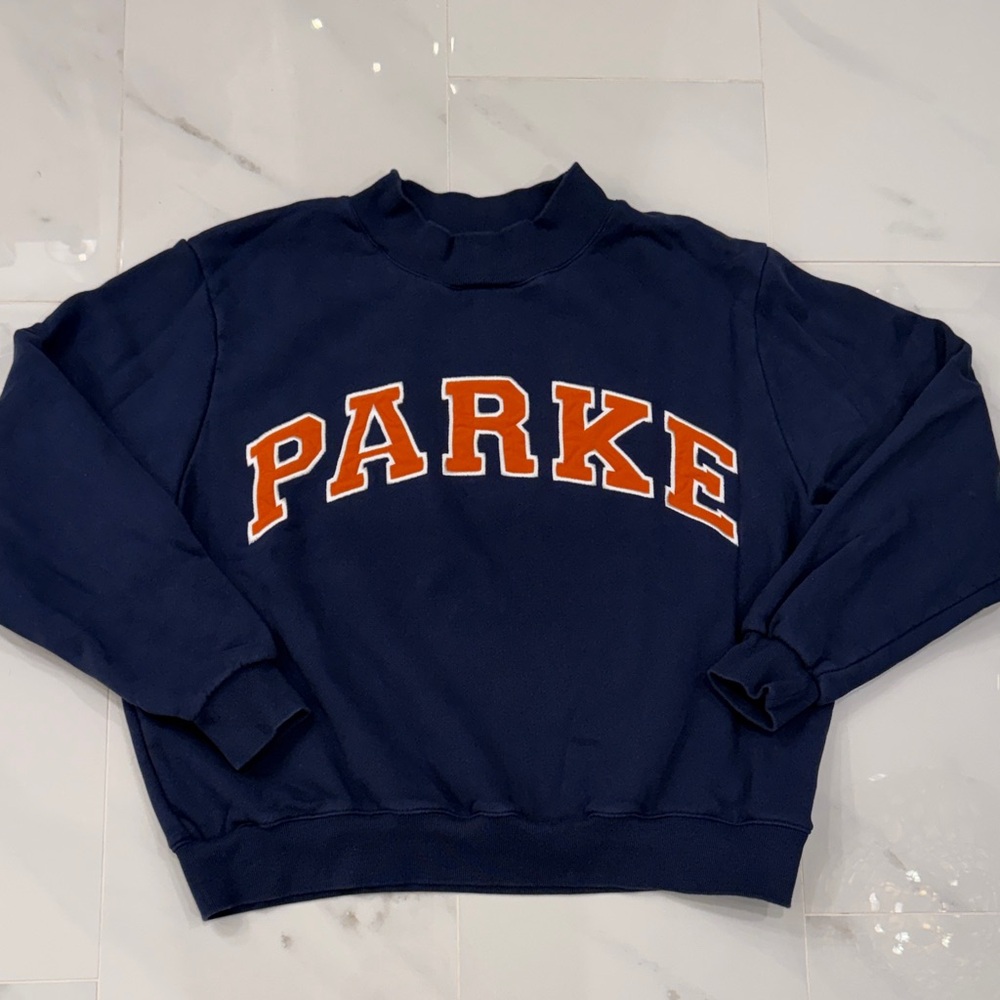 Navy Blue Parke Women's Mockneck Sweatshirt L/XL